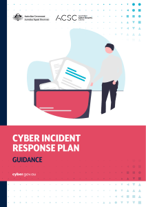 ACSC Cyber Incident Response Plan Guidance A4