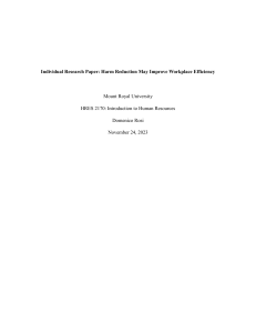 Individual Research Paper