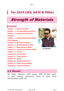 Strength of Materials 2019 by S K Mondal