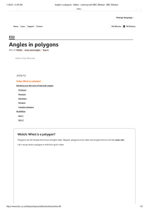 Angles in polygons - Maths - Learning with BBC Bitesize - BBC Bitesize