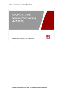 GPON FTTO HSI Service Provisioning - MA5800