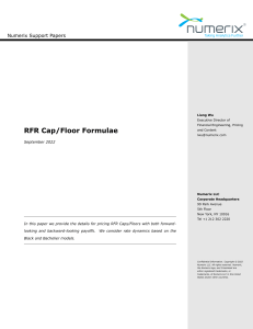 RFR Cap-Floor Formulae