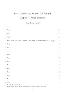 Folland Real Analysis Solution Chapter 7 Radon Measures