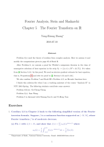 Stein-Shakarchi Fourier Analysis Solution Chapter 5 The Fourier Transform on R