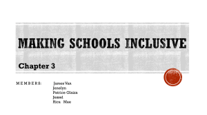 Making Schools Inclusive