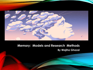 Memory and Research Methods