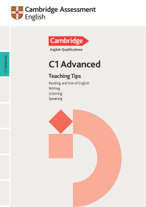 C1 Advanced (CAE) Teaching Tips