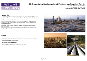 AL Omrania company brochure & brief and products