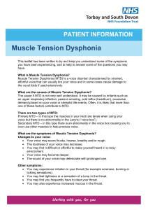 Muscle Tension Dysphonia