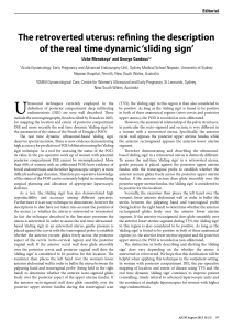 the retroverted uterus: refining the description of the real time dynamic 'sliding sign'