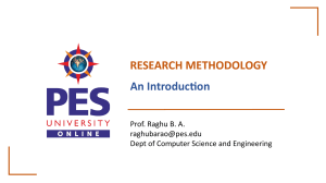 Research Methodology: An Introduction