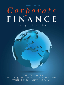 Corporate Finance: Theory and Practice Textbook