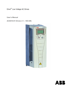 ACS510-01 Drive User Manual (1.1-160 kW)