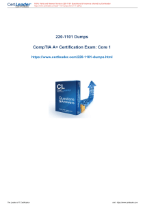 CompTIA A+ 220-1101 Exam Dumps: Core 1 Questions & Answers