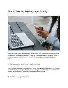 Tips for Sending Text Messages Silently