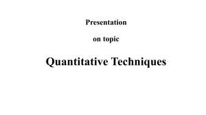 Introduction of Quantitative Techniques
