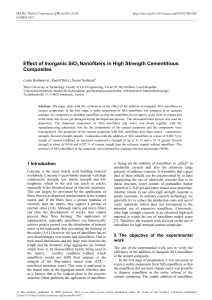 Effect of Inorganic SiO 2 Nanofibers in High Stren