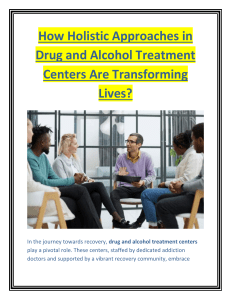 Holistic Approaches in Drug and Alcohol Rehab: Transformative Recovery