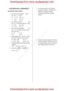 CBSE Class 10 Mathematics Question Bank