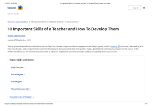 10 Important Skills of a Teacher and How To Develop Them   Indeed.com India