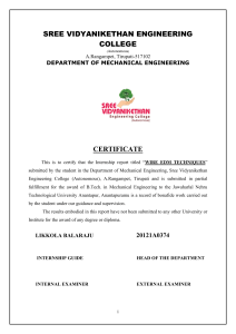 certificate of the project