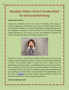 Alprablue Tablets Generic Anxiety Relief for Enhanced Well-Being