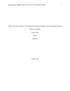 08062023 Porters Five Forces Analysis of the American Automotive Industry