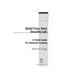 Build Your Own Security Lab A Field Guid