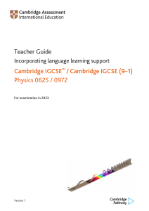 0625 Teacher Guide (for examination from 2023)