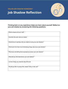 Job Shadow Reflection 2