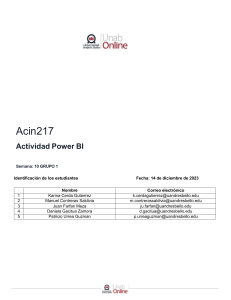 Actividad Power BI ACIN217: Análisis de Datos