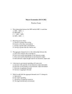 Macroeconomics Final Exam Practice ECO202