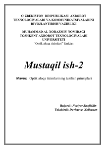 Mustaqil ish-2 