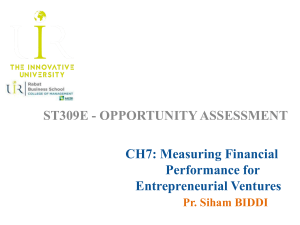 ST309E- CH 7 - Measuring Performance for Entrepreneurial Ventures (1)