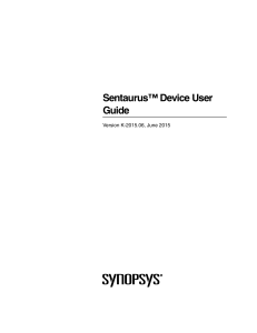 Synopsis Sentaurus user manual