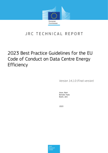 JRC Technical Report - 2023 Best Practice Guidelines for EU Code of Conduct on Data Centre Efficiency v14.1.0