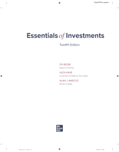 Preface Bodie Essentials of Investments 12e