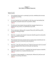 Chapter 7 The FASBs Conceptual Framework