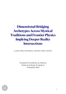 Dimensional Bridging: Mysticism & Physics