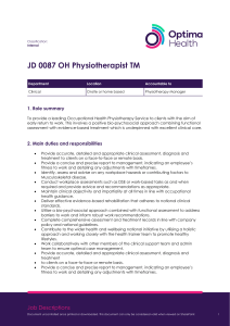 JD 0087 - OH Physiotherapist TM