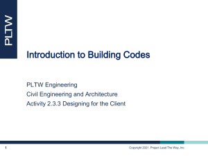 Introduction to Building Codes: PLTW Engineering Presentation