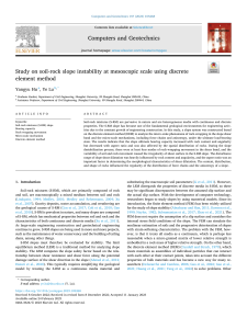 Study on soil-rock slope instability at mesoscopic scale using discrete element method