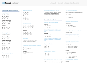 1. Quant Equation Guide