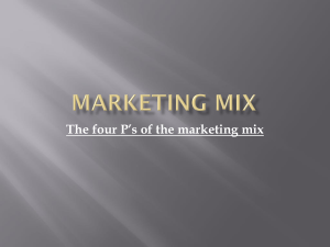 Chapter 10 Marketing Mix 