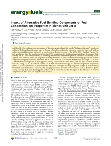 Impact of Alternative Fuel Blending Components on Fuel Composition and Properties in Blends with Jet A