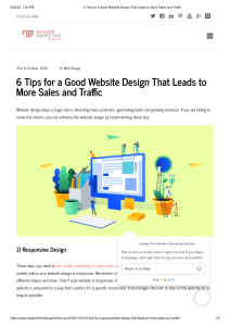 6 Tips for a Good Website Design That Leads to More Sales and Traffic