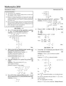 CBSE Class 10 Solution for Last 10 Years Solved Papers Question Answers 2018