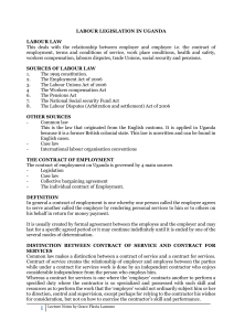 EMPLOYMENT LAW NOTES topic 2