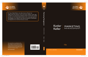 Marketing Management Textbook, 15th Global Edition