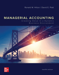 Ronald Hilton, David Platt - Managerial Accounting  Creating Value in a Dynamic Business Environment-McGraw-Hill Education (2019)